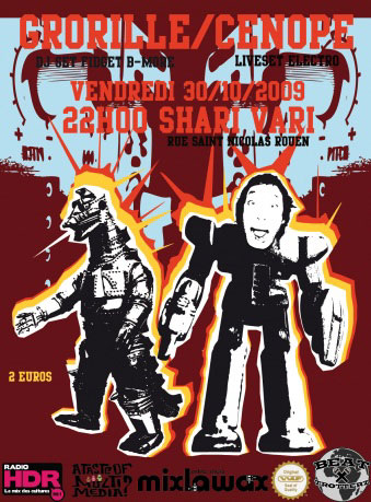 Cenope Grorille DJ set Electro Rouen Shari Vari vendredi 30 octobre 2009