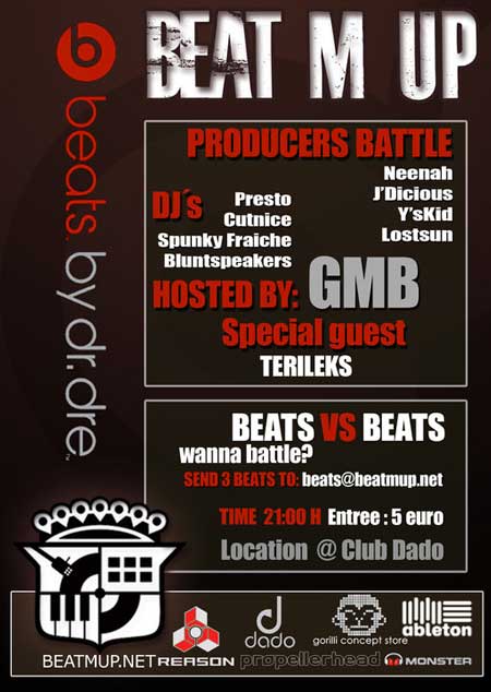 2010-08-27 beat m up producer battle with neenah, j'dicious, y'skid, lostsun and djs presto, cutnice, spunky fraiche, bluntspeakers and hosted by gmb, special guest terileks