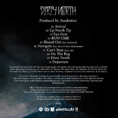 trainspotters dirty north debut album back cover