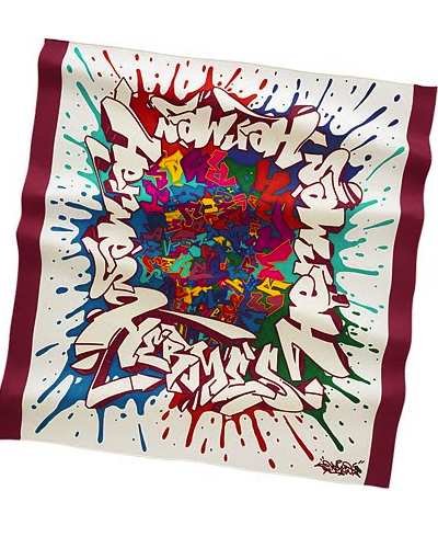 carre hermes kongo blanc