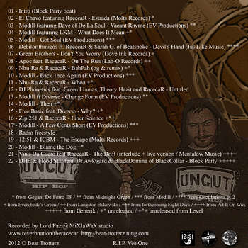 beat trotterz mixtape volume 4 starring 12:51 aka racecar back cover
