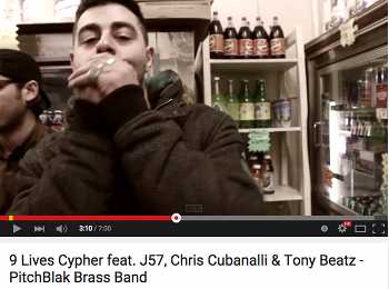PitchBlak Brass Band feat. J57, Chris Cubanalli and Tony Beatz - 9 Lives Cypher video