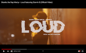 Skanks the Rap Martyr feat. Starvin B - Loud video