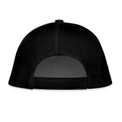 Classic Organic Cotton Cap Anthem Logo, velcro fastener, black, back