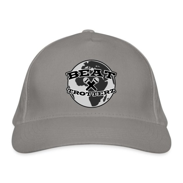 Classic Organic Cotton Cap Anthem Logo, velcro fastener, grey, front