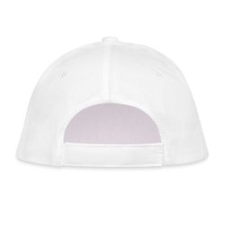 Classic Organic Cotton Cap Anthem Logo, velcro fastener, white, back