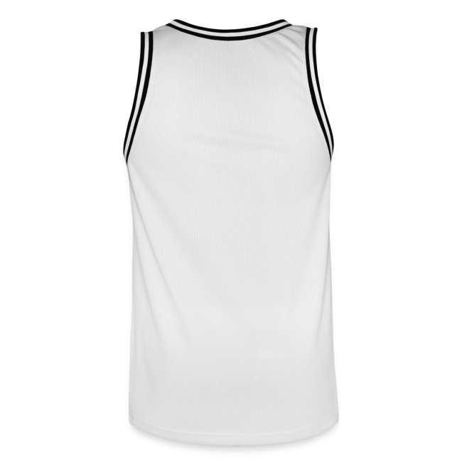Men s Basketball Jersey Anthem Logo, white / black, back