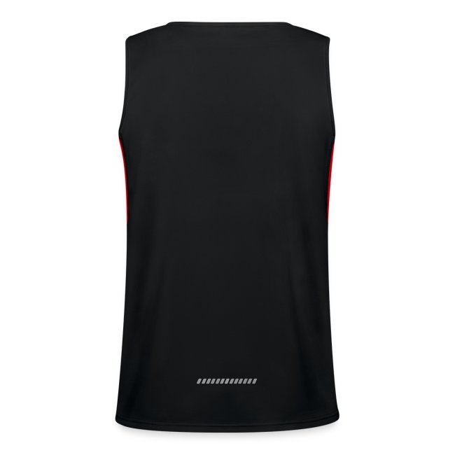Men s contrasting breathable tank top Anthem Logo, black / red, back
