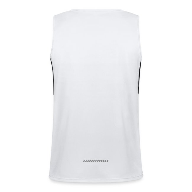 Men s Contrasting Breathable Tank Top Anthem Logo, white / black, back
