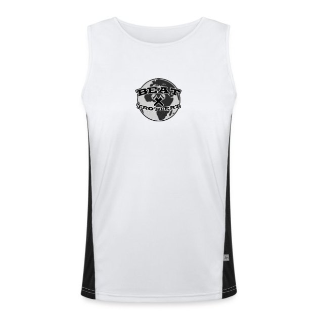 Men s Contrasting Breathable Tank Top Anthem Logo, white / black, front