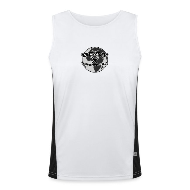 Men s Contrasting Breathable Tank Top Anthem Logo, white / black, front