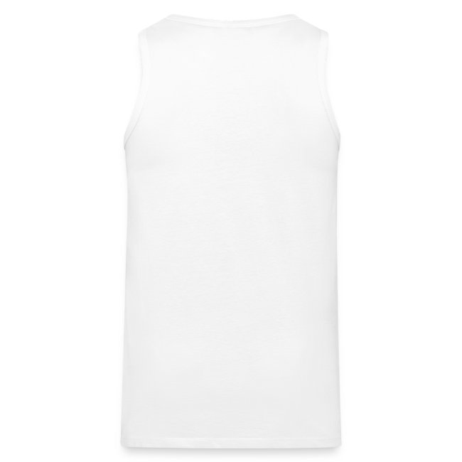 Men s Premium Tank Top Anthem Logo, white, back