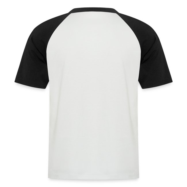 Men s Short-sleeved Baseball T-shirt Anthem Logo, white / black, back