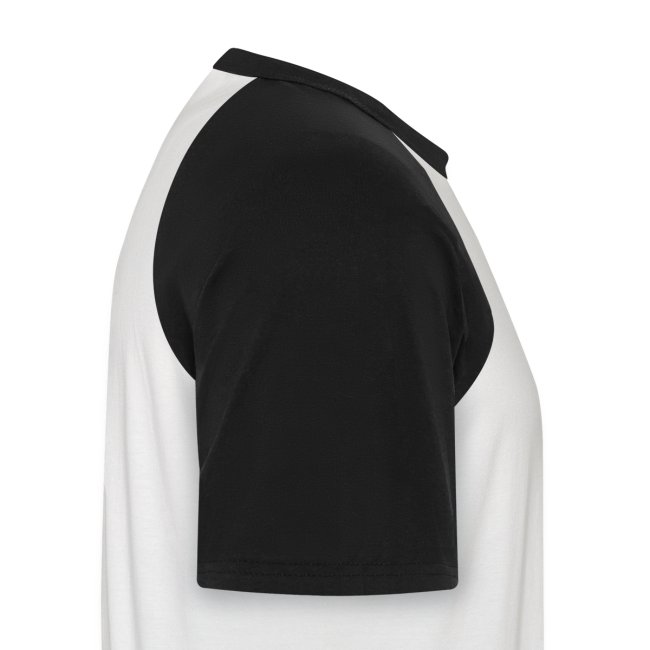 Men s Short-sleeved Baseball T-shirt Anthem Logo, white / black, side