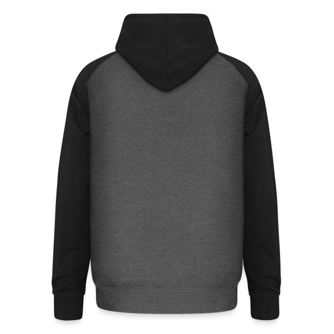 Unisex Baseball Hoodie Anthem Logo, dark grey / black, back