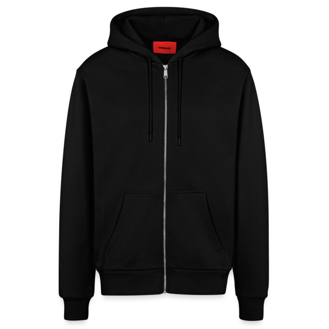 Casual Organic Hooded Jacket Anthem Logo, black, front