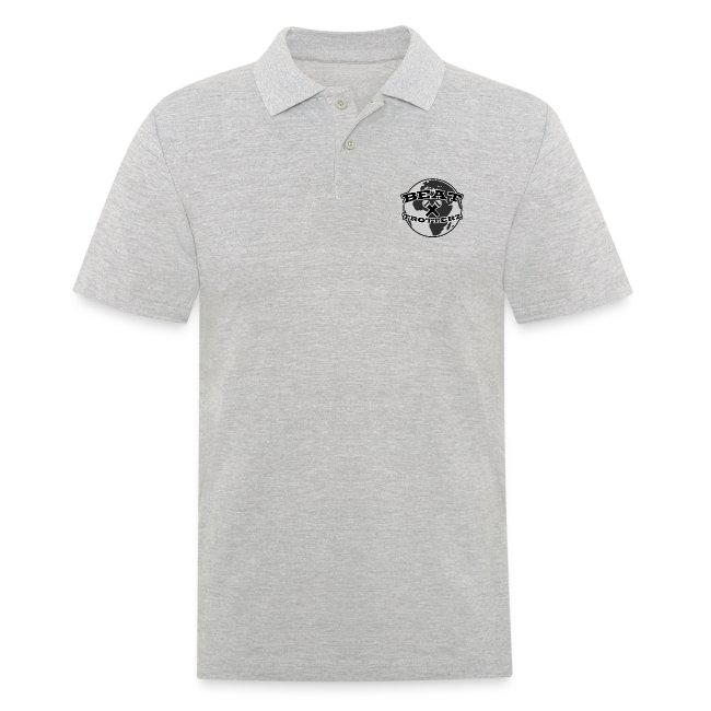 Beat Trotterz Apparel: Men Polo Anthem Logo, heather grey, front