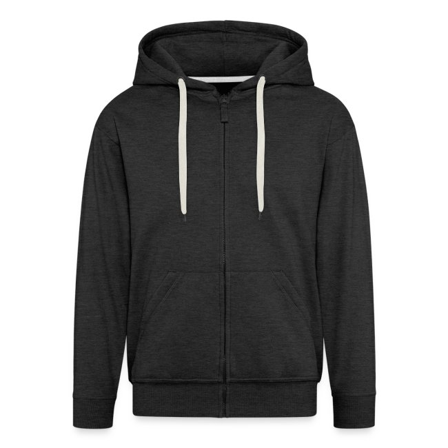 Beat Trotterz Apparel: Premium Hooded Zip Anthem Logo, charcoal, front