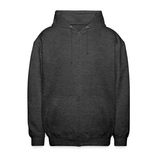 Beat Trotterz Apparel: Unisex Cotton Hooded Jacket Anthem Logo, dark heather grey, front