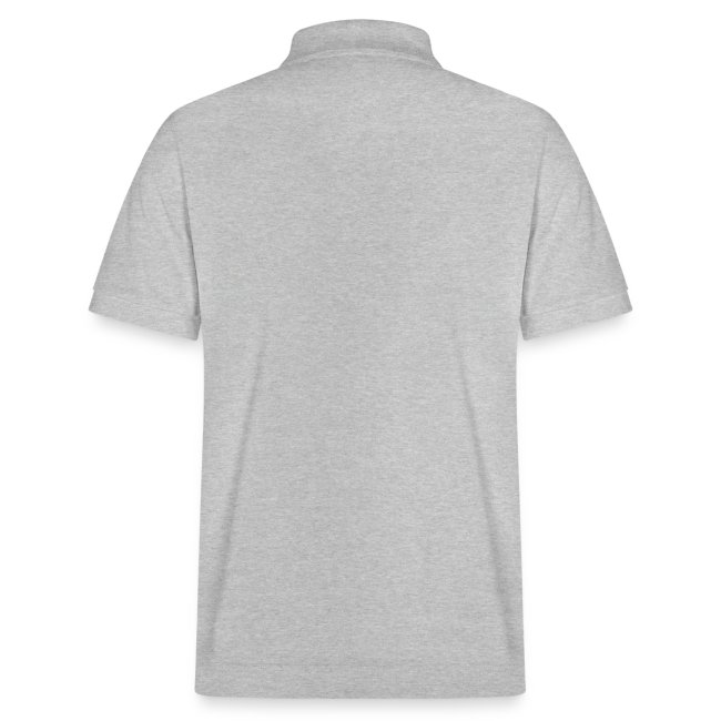 Beat Trotterz Apparel: Unisex Organic Prepster Polo Anthem Logo, heather grey, back