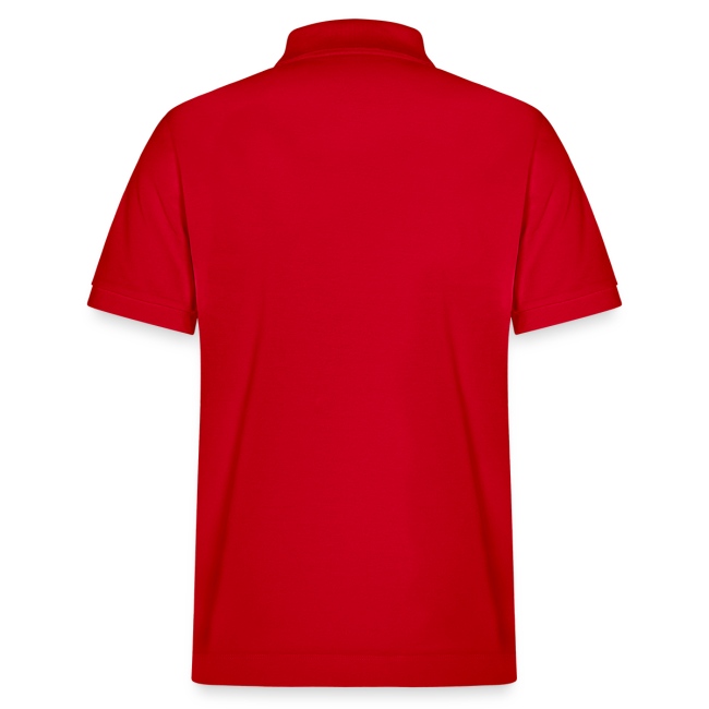 Beat Trotterz Apparel: Unisex Organic Prepster Polo Anthem Logo, red, back