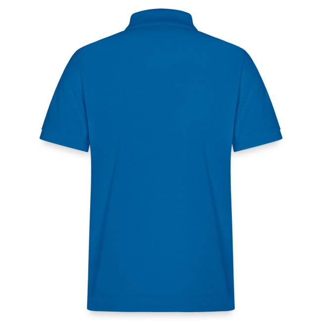 Beat Trotterz Apparel: Unisex Organic Prepster Polo Anthem Logo, royal blue, back