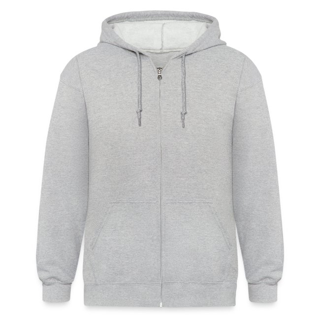 Beat Trotterz Apparel: Unisex Thik Hooded Zip Anthem Logo, heather grey, front