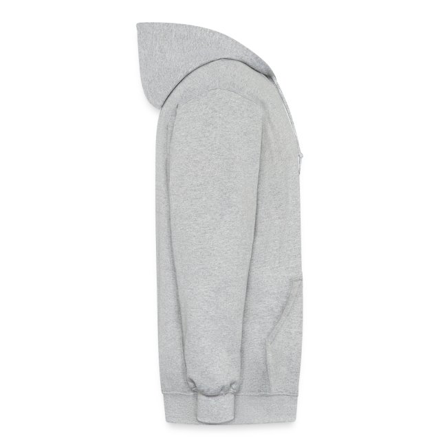 Beat Trotterz Apparel: Unisex Thik Hooded Zip Anthem Logo, heather grey, side