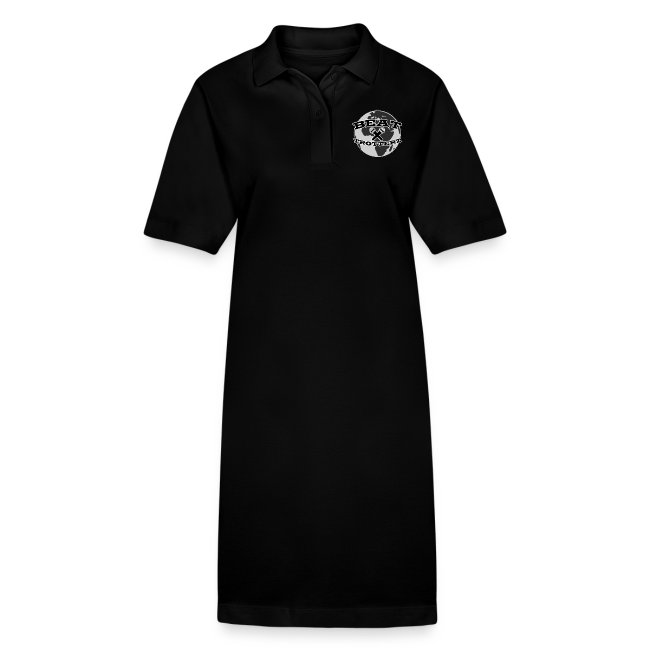 Beat Trotterz Apparel: Woman Polo Dress Anthem Logo, black, front
