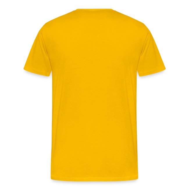 Beat Trotterz Apparel: Premium Tee OG Eco Anthem Logo, yellow, back