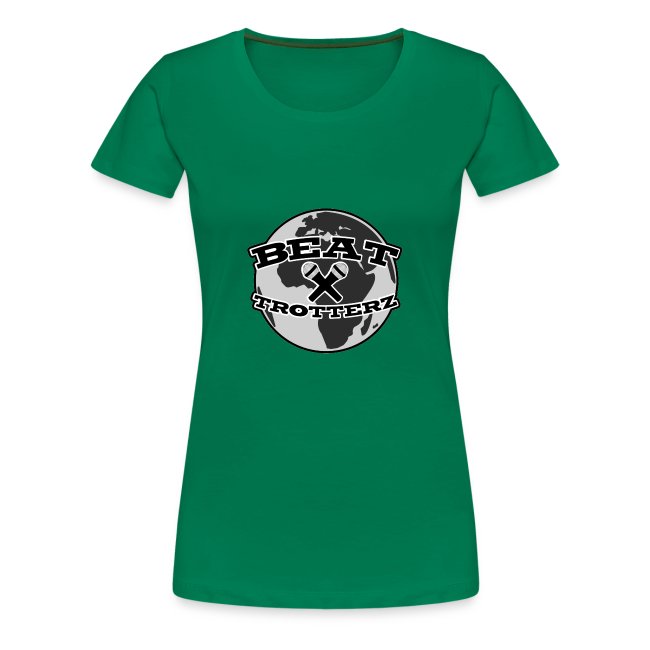Beat Trotterz Apparel: Premium Women T-shirt Anthem Logo, green, front