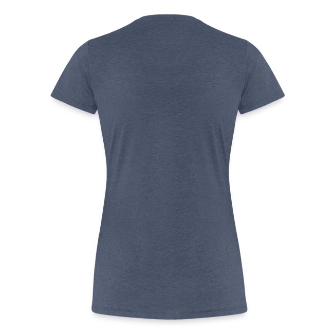 Beat Trotterz Apparel: Premium Women T-shirt Anthem Logo, heather blue, back