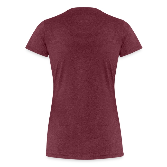 Beat Trotterz Apparel: Premium Women T-shirt Anthem Logo, heather burgundy red, front