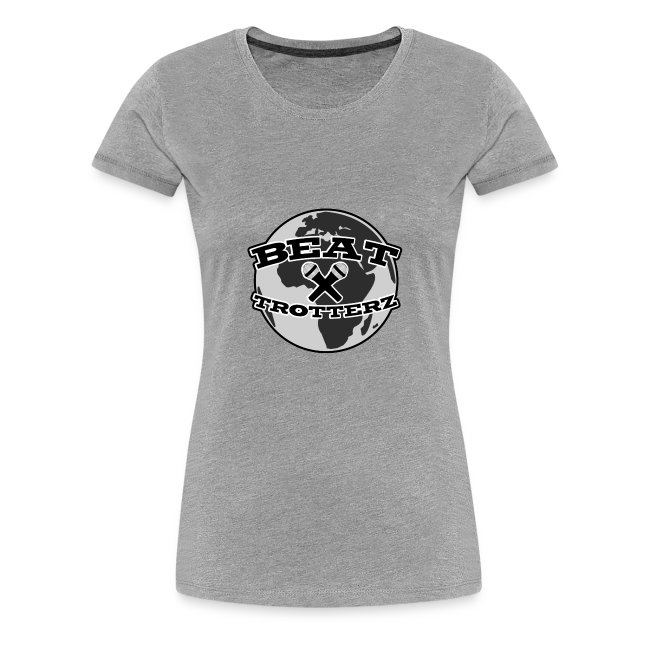 Beat Trotterz Apparel: Premium Women T-shirt Anthem Logo, heather grey, front