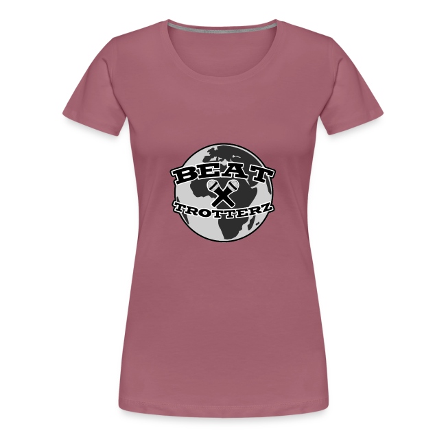 Beat Trotterz Apparel: Premium Women T-shirt Anthem Logo, mauve, front