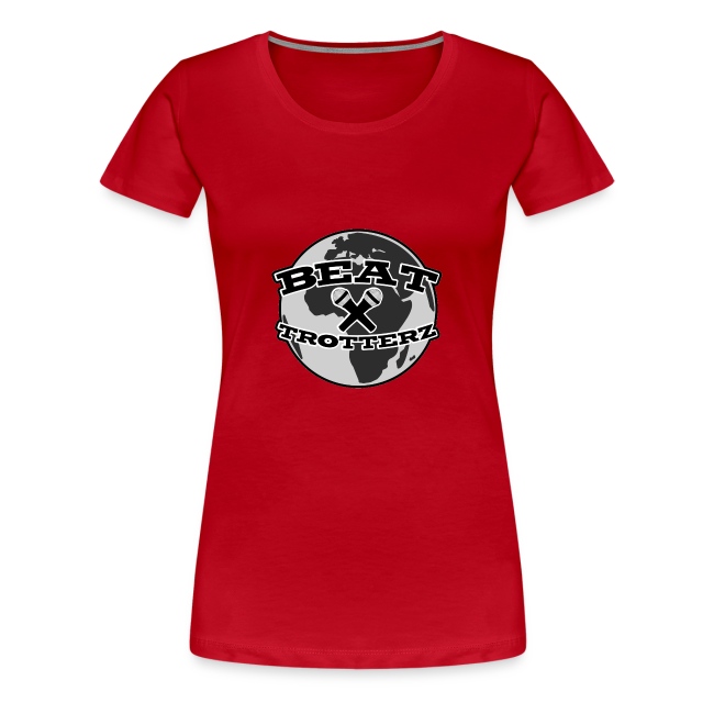 Beat Trotterz Apparel: Premium Women T-shirt Anthem Logo, red, front
