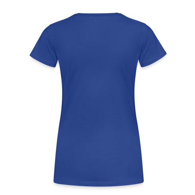 Beat Trotterz Apparel: Premium Women T-shirt Anthem Logo, royal blue, back