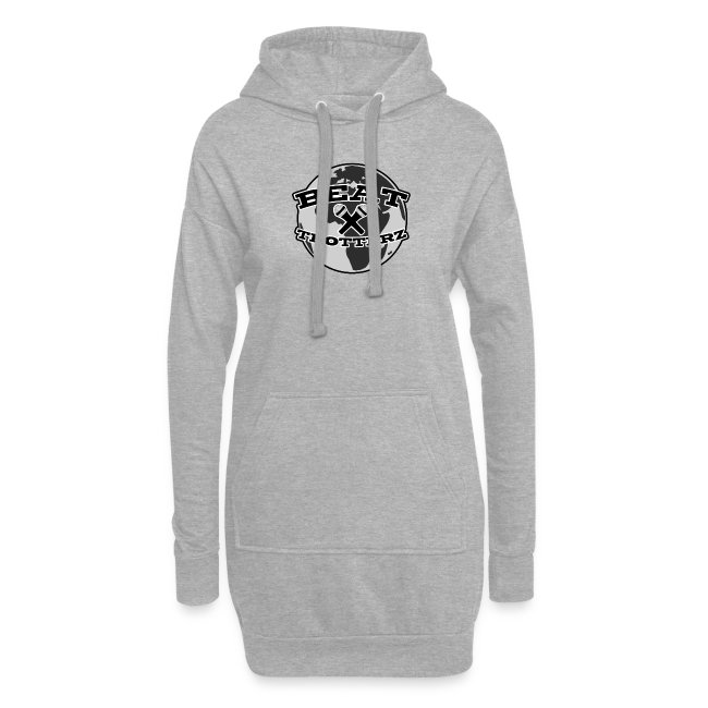 Beat Trotterz Apparel: Woman Sweater Dress Anthem Logo, heather grey, front