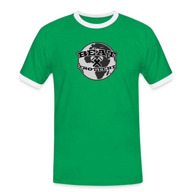 Beat Trotterz Apparel: Two Colors T-shirt Anthem Logo, green / white, front