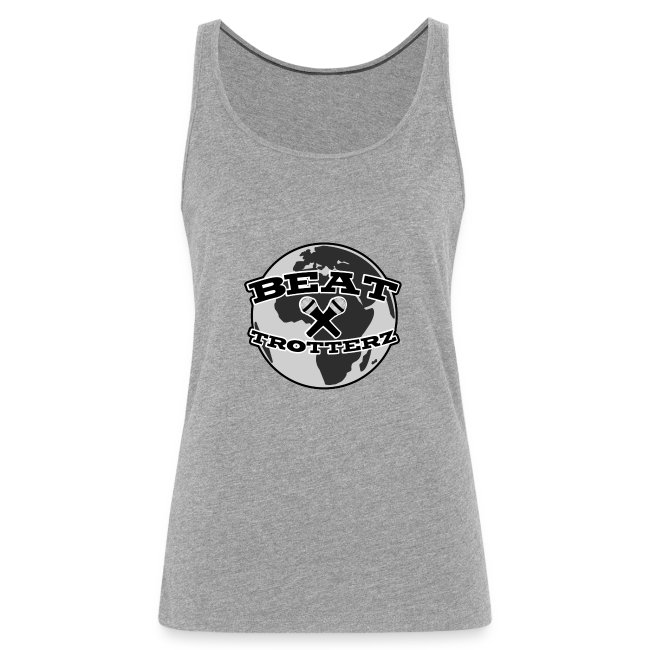 Beat Trotterz Apparel: Women Tank Anthem Logo, heather grey, front