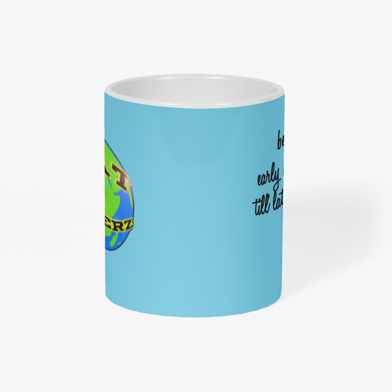 Beat Trotterz Item: Pastel blue Beat Trotting Mug, front