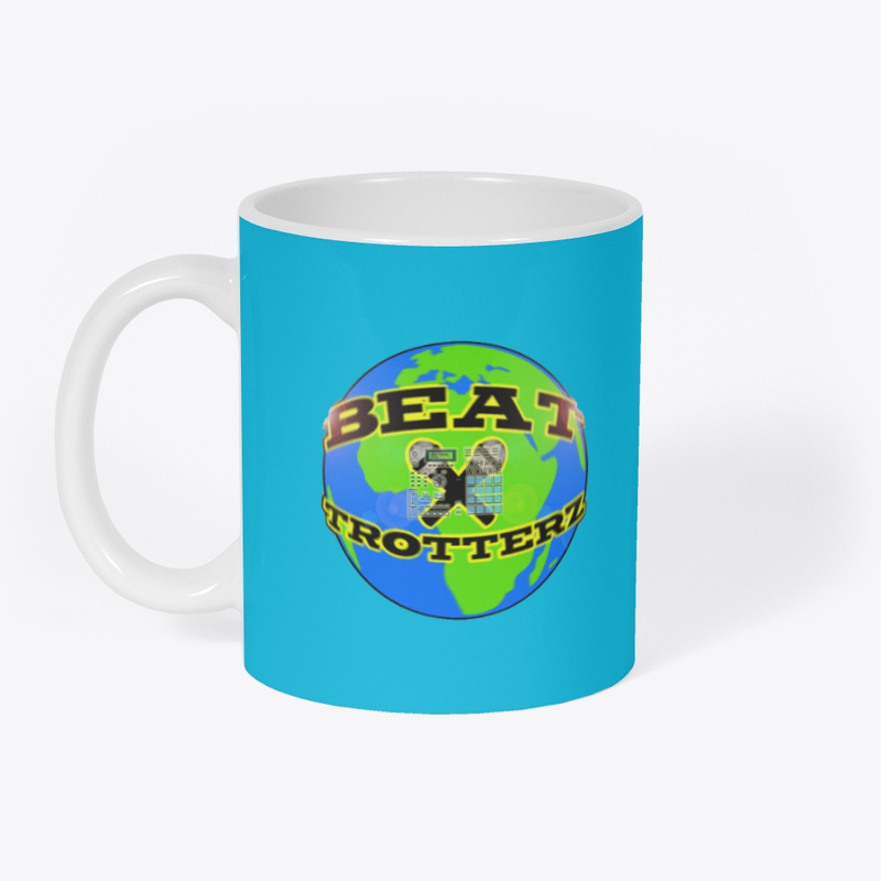 Beat Trotterz Items: Vivid blue Beat Trotting Mug, left side