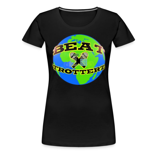 Beat Trotterz Apparel: Premium women tee ECO Beat Trotterz Anthem Logo, black, front