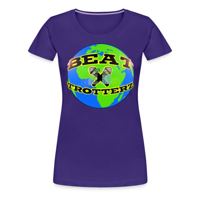 Beat Trotterz Apparel: Premium Women Tee ECO Beat Trotterz Anthem Logo, purple, front