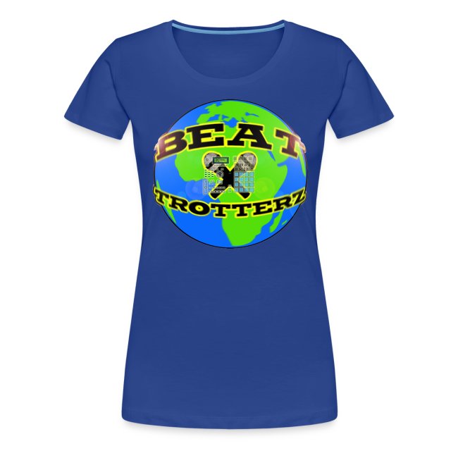 Beat Trotterz Apparel: Premium Women Tee ECO Beat Trotterz Anthem Logo, royal blue, front