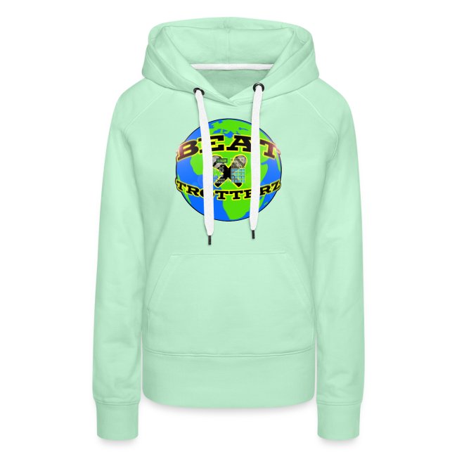 Beat Trotterz Apparel: Premium Hooded Women Beat Trotterz EcoLogo lightgreen, front