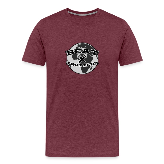 Beat Trotterz Apparel: Premium OG Beat Trotterz Anthem Logo, heather red bordeaux, front