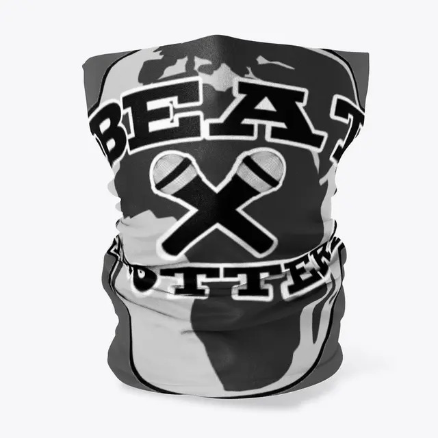 Neck Gaiter OG Beat Trotterz logo, charcoal heather