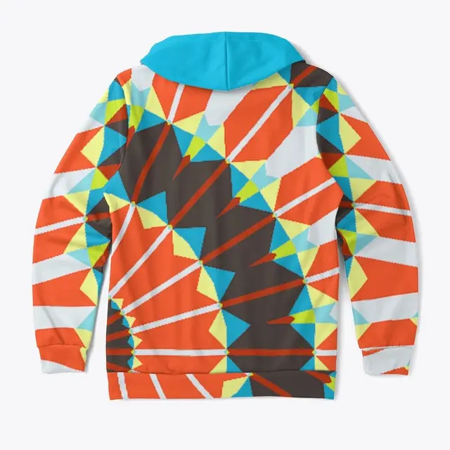 All-Over Print Unisex Hoodie Talisman design, vivid blue