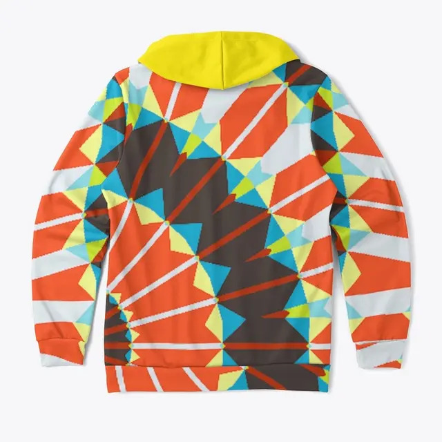 All-Over Print Unisex Hoodie Talisman design, yellow back